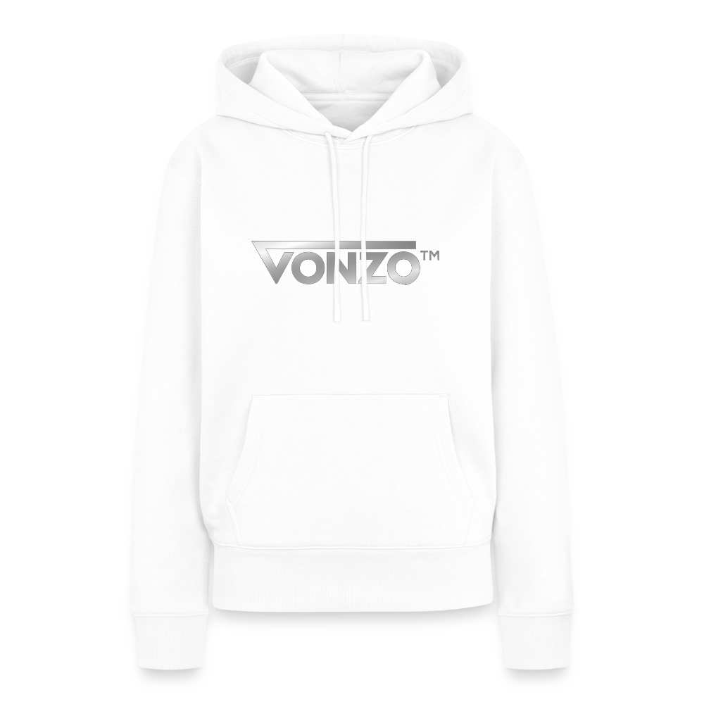 Sweat-shirt blanc VONZO™ avec logo argent.