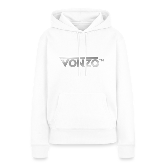 Sweat-shirt blanc VONZO™ avec logo argent.