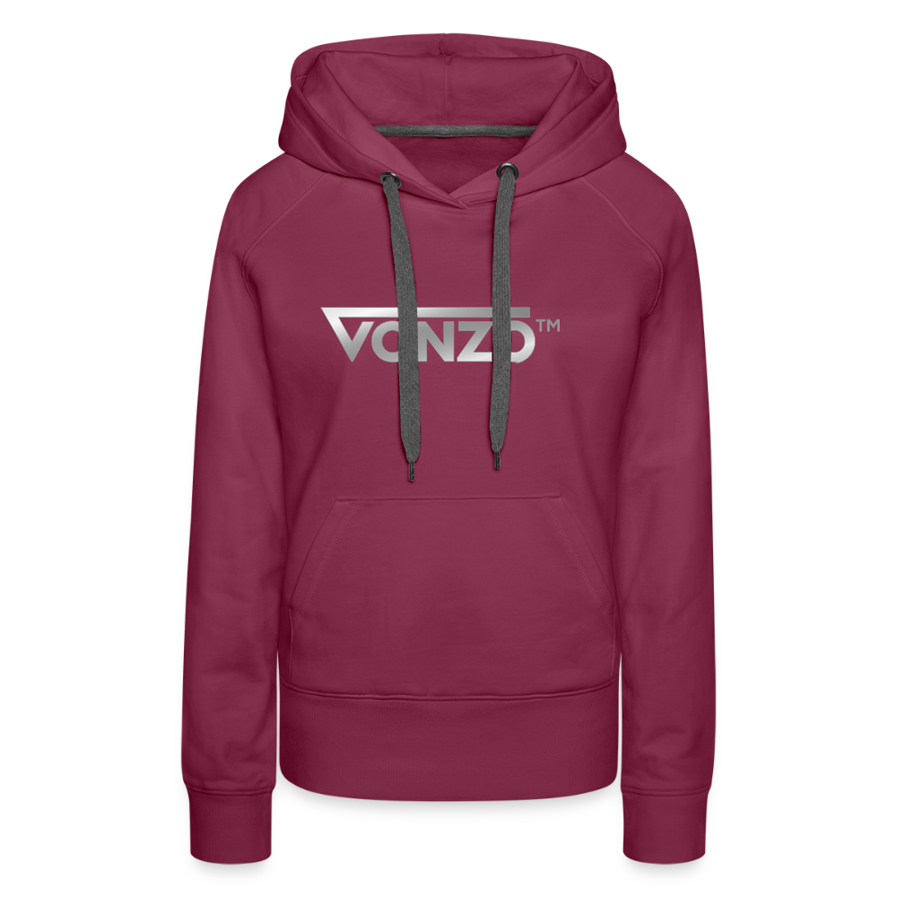 Sweat-shirt bordeaux VONZO™ avec logo argent.
