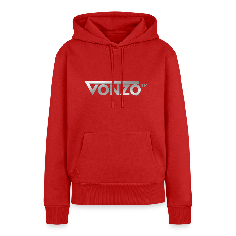 Sweat-shirt rouge VONZO™ avec logo argent.